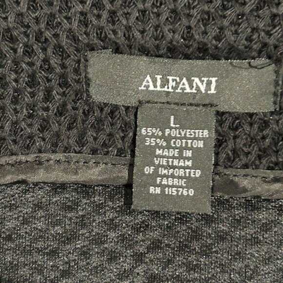 Alfani Textured Moto Jacket w/Collar - Black (Petite - Large) - Picture 3 of 4